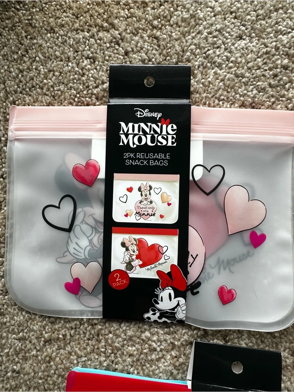 New Disney Set of Reusable Snack Bags